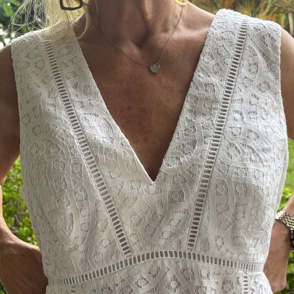 Lilly Pulitzer White Eyelet Midi Dress